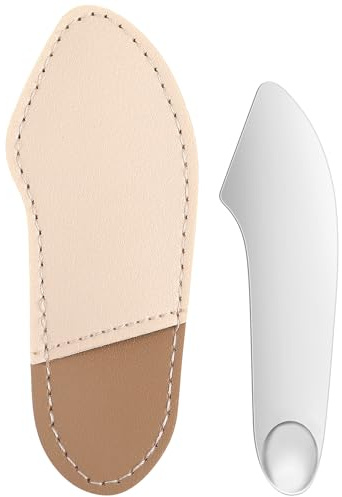 Kosmetik Metallspatel aus Edelstahl für Make Up Mischen 1 Stück | Glatte Silberoberfläche, Hygienische Anwendung, mit Lederetui und Hülle, für Masken, Lippenfarbe
