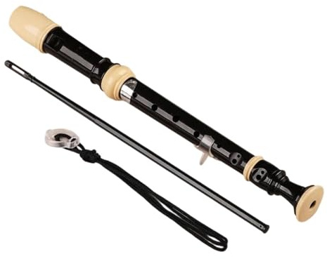 Anfänger Blockflöte 6 8-Loch-Blockflöte Für Anfänger Vertikale Flöte Professionelle Altblockflöte Tragbare Performance-Musikinstrumente(8 Hole-Black)