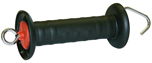 AKO Torgriff (schwarz, 5 Stück, UV-stabilisiert, verzinkter Haken und Öse, Federzugbegrenzung, Tierzaun, Zubehör Weidetiere, Tierzubehör) 44941