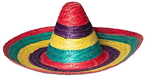 Boland 95460 - Sombrero Puebla, Durchmesser 49 cm, Mehrfarbig, Hut, Mexiko, Mexikaner, Accessoire, Karneval, Mottoparty