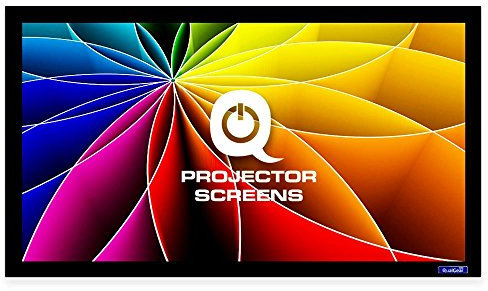 QualGear QG-PS-FF6-169-100-W 16:9 100-Inch 1.1 Gain 4K HD Ultra Fixed Frame Projector Screen - White