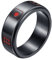 HIJONES Anello da Uomo in Acciaio Inossidabile Lucky Spinner Dice Ring Band 8Mm Nero Taglia 12