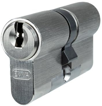 EVVA ICS Doppelzylinder 31/61 | Profilzylinder mit hohem Kopierschutz & Einbruchschutz Not- und Gefahrenfunktion Aufbohrschutz Ziehschutz | Patentschutz bis 2038 | Inkl. 5 Schlüssel | Sicherungskarte