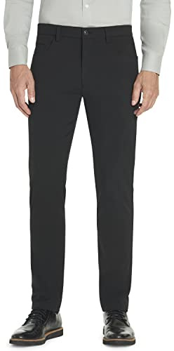 Van Heusen Herren Slim Fit Flex 4-Wege-Stretch-Tech-Hose, Schwarz, 32W / 29L