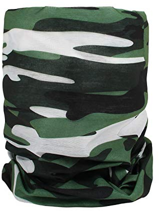 Halstuch Schlauchschal Damen Multifunktionstuch Schutz Herren Design Atmungsaktiv Sport Rundschal Motorrad Tuch Loop (tarn grün)