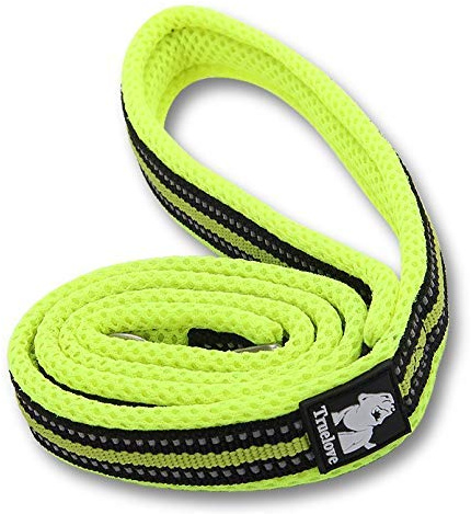 WINHYEPET Dog Leash Nylon Reflective,110cm Length(Neon Yellow,M) | Truelove Comfortable Handle Lead Puppy Training Walking Rope Easy Control Suitable Small Medium Large Breeds