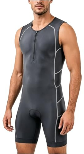CGLRybO Kortärmad triathlondräkt för män, perfekt för Ironman Racing Tri Suit, svart, XL