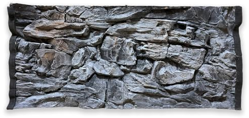 ZooPaul 3D Aquarium Rückwand Struktur grau 120x60 cm