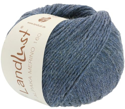 LANA GROSSA Landlust Alpaka Merino 160 | Klassisch verzwirntes Garn aus Merino & Alpaka | Handstrickgarn aus 50% Schurwolle & 50% Alpaka (Baby) | 50g Wolle zum Stricken & Häkeln | 160m Garn FB 411
