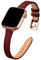 SUNFWR Kompatibel mit Apple Watch Armband 42mm 44mm 45mm 49mm,Echtes Ersatz Lederarmband,Schlank und Leicht Armband für die iwatch Serie Ultra/8/7/6/5/4/3/2/1,SE(Wein rot&Roségold)