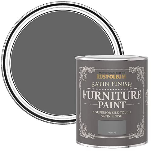 Rust-Oleum Grey Furniture Paint in Satin Finish - Torch Grey 750ml