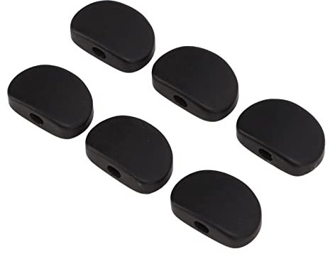 Guitar Tuning Peg Buttons, More Comfortable Tuner Button Easy To Use Ebony+Metal for Classical Guitars(#1)