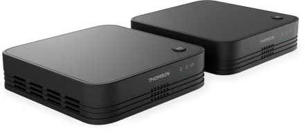 Thomson WLAN Verstärker, Wi-Fi MESH Home Kit 1200, 2 WLAN Mesh Extender, Access Points, Repeater 1200 Mbit/s, Flächenabdeckung bis zu 200m2, 3X Ethernet-Anschlüsse, THM1200KIT