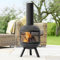 Harrier Cheminées de Jardin - Petit/Moyen/Grand Foyer extérieur | Tisonnier Inclus | Bois & Charbon de Bois (Petite Cheminée)