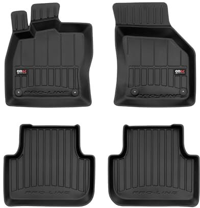 Fußmatten Gummimatten kompatibel mit VW Golf Sportsvan 2014-2020 OMAC Premium 3D Schwarz TPE Gummi