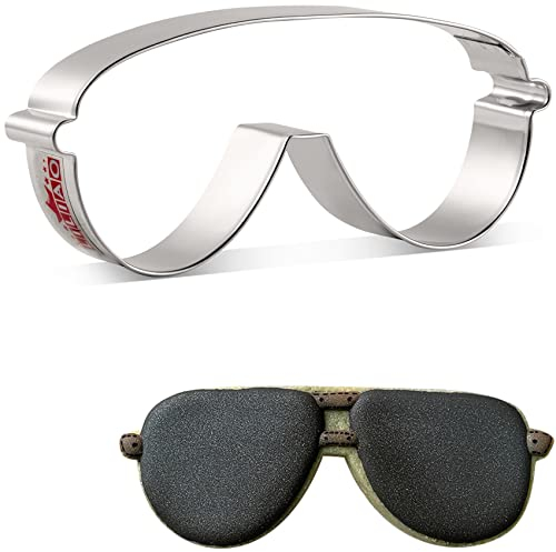 LILIAO Glasses / Sunglasses Cookie Cutter, 5 x 2 inches, Stainless Steel