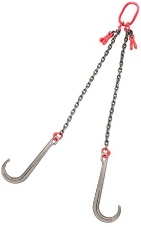 Youyijia Trailer Chain Winch 1 Metre Hitch High Strength Trailer Hitch Long J Hook Rescue Vehicle Accessories for Wrecker Trailers Recovery Assistance Off Road