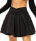 TZLDN Skater Rock mit Shorts - Damen Basic Solide Glocken Rock Tennis Skort Laufrock Minirock Hosenrock Sommerrock A01 Schwarz-Flare XS