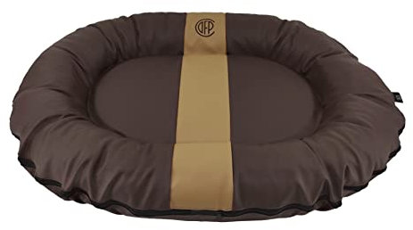 CAZO Oslo Hundebett oval Schlauchboot für Hunde oder Katze 80 x 60 x 14 cm, Größe S, Farbe braun, L2023/B