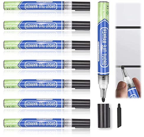 8 Stück Fugenstift Schwarz,Fugenstift Anthrazit Bad Fugenmörtel Fugen Reparatur Stift Wasserdicht Reparaturstift Schwarz Fugenstift Für Wiederherstellung Fliesenmörtel Wand Boden Badezimmer Und Küche