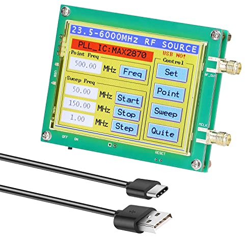 TAMOSH MAX2870 23,5-6000 MHz Signalgenerator 0,5 PPM Rauscharmer Signalgenerator Videosignalgenerator Touchscreen PC-Softwaresteuerung PLL VCO