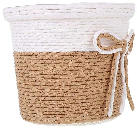 Happyyami 4stücke Papierseil Geflochtene Blumentöpfe wasserdichte Pflanzgefäße Für Zimmerpflanzen Dekorative Blumencontainer Für Künstliche Pflanzen Und Orchideen