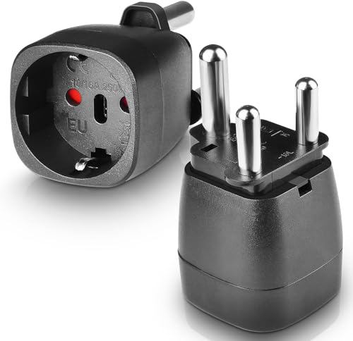 Adapter Südafrika, Reiseadapter südafrika, Adapter Südafrika Steckdose, Reiseadapter für Namibia Südafrika, Mosambik, Bhutan, Botswana, Reiseadapter (Typ M 2 Stück)