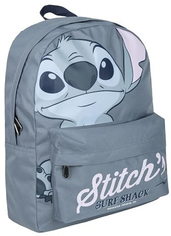 CERDÁ LIFE'S LITTLE MOMENTS Mochila Casual de Stitch - Color Azul - 32x12x42 cm - Fabricada en Poliéster - Estampado con Motivos de Stitch - Producto Original