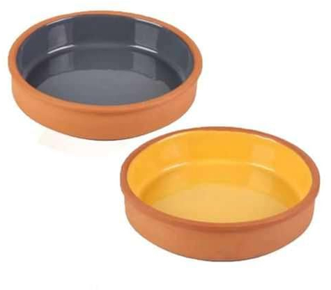 Lot de 2 ramequins en terre cuite 2 couleurs - Multicolore