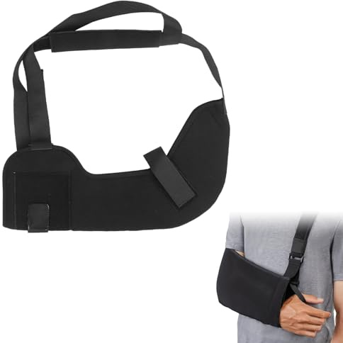 TUKNN Maintien du Bras, Echarpe de Bras, Attelle Epaule, Attelle Bras pour Blessures, Maintien du Bras pour Bras Gauche/Droit, Écharpe de Bras Immobilisateur D'épaule, pour Poignet Cassé, Noir