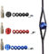 Poearcus Bogenschießen Peep Sight für Compound Bogen Sight Interchangeable Aluminiumlegierung Innenkern mit Peep Visor Hoody Compound Bogen (B, blau, 37°)