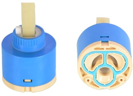 40mm Keramik Scheibe Wasserhahn Patrone, 25/35/40MM Wasserhahnkartusche, Keramikscheibenkartusche Keramikkartusche Wassermischer Wasserhahn Innensteuerung Wasserhahnventil PP-Kunststoff,E 40MM(40mm)