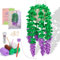 SSDH Beginner Crochet Kit Hanging Plant Crochet Kit Handmade Crochet Yarn with Instructions and Video Tutorial Crochet Hanging Basket Home Decor (Purple 2)