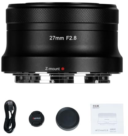 AstrHori Objectif d'appareil Photo AF 27 mm F2.8 à Mise au Point Automatique APS-C,Objectif Pancake Ultra-Compact,Objectif d'appareil Photo sans Miroir de Premier Ordre for Nikon Z Monture