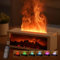 Starnearby LED Kamin Flammen Aroma Diffuser Mit 7 Farben Licht und Timer - 150ml Luftbefeuchter Wasserdampf Flame Humidifier (Weiß)