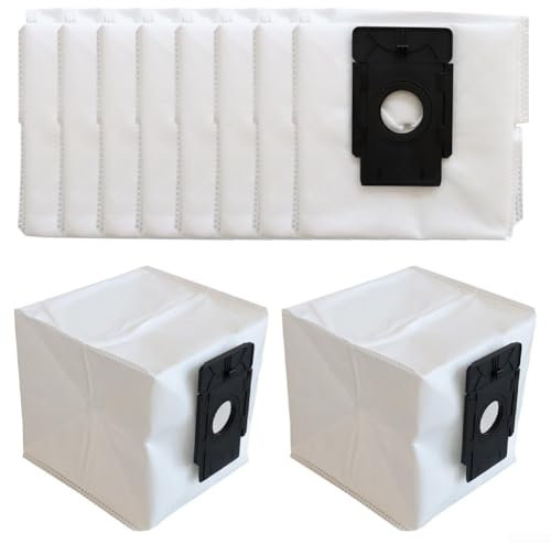 Puupaa Lot de 10 sacs à poussière de rechange pour aspirateur EZVIZ RC3 Plus, RE4 Plus, RE4 +, RE5 Plus, CS-RA-KIT07, CS-RC3, CS-RE4P, sacs à poussière de grande capacité