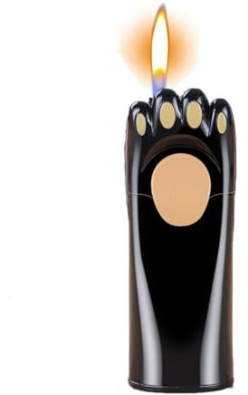 Cooles Retro-Feuerzeug mit offener Flamme, süßes Katzenpfoten-Design, einstellbare Flamme, zyklische Füllung mit Butangas, geeignet for Zigarren, Zigaretten, Lagerfeuer, Kerzen, Geschenke for Frauen.(