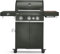 BURNHARD 3-Brenner Gasgrill FRED Green inkl. Backburner, 900°C Infrarot-Keramikbrenner, Seitenkochfeld, Gusseisen-Grillrost, Grillabdeckung, Grillwagen + klappbare Seitentische