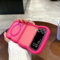 UEEBAI Custodia magnetica per Samsung Galaxy Z Flip 3/Z Flip 4 5G, in silicone opaco traslucido, con ricarica wireless, resistente agli urti, antigraffio, custodia morbida bumper cover case, rosa