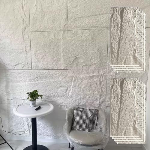 Pannelli Decorativi per Pareti Rivestimento Murale in Finta Pietra PU per Interni ed Esterni, Rivestimento in Mattoni Decorativi, Pannello di Rivestimento 3D per Soggiorno, Camera da Letto, Ufficio, H