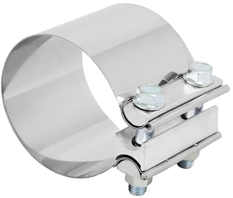 Collier Echappement,Collier De Serrage Echappement Collier de serrage en acier inoxydable 40-83 mm, collier de serrage en U, manchon de serrage for tuyau d'échappement, manchon extérieur, coupleur, co