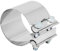 Collier Echappement,Collier De Serrage Echappement Collier de serrage en acier inoxydable 40-83 mm, collier de serrage en U, manchon de serrage for tuyau d'échappement, manchon extérieur, coupleur, co