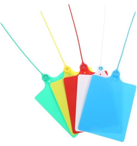 SEWACC Versandetiketten 100 Stück aus Pp mit Kabelbindern Leichte und Bruchsichere Kunststoff Etiketten Logistik Anhänger Lagerung und Klassifizierung