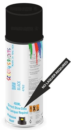 Aerosol Spray Paint Compatible with Bmw Black 102 Available in Direct Gloss, Cellulose or Basecoat (Direct Gloss Aerosol)