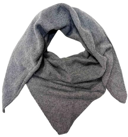 Jeamis Dreieck Kaschmir Strickschal Winter Super Weich Elegant Übergangsschal Schal Herbst Stola Wolle Made in Italy