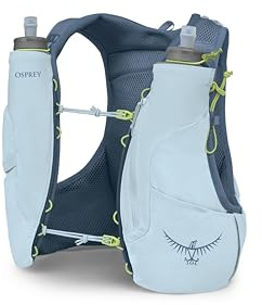 Osprey Dyna 1.5L Women's Running Hydration Vest with Hydraulics Soft Flasks - Adjustable Water Pack with Pockets, Dawn Blue, Large