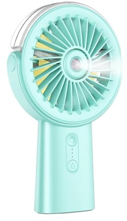 VNVFJKLO Ventilateur à main, Ventilateur de brumisation Portable, 4000MAh, petit ventilateur réglable à 90 °, for voyage, maison, plage en plein air
