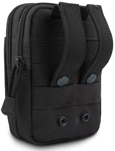 MAHAWORLD Molle Tasche klein - Taktische Gürteltasche | Robuste Hüfttasche aus 800D Nylon | Wasserabweisende EDC Bauchtasche mit Handyfach & Karabiner | Outdoor Tasche für Camping, Wandern, Reisen