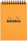 Rhodia 13500C Notizblock (DIN A6, 10,5 x 14,8 cm, Doppelspirale, kariert, mikroperforiert, 80 Blatt) 1 Stück orange