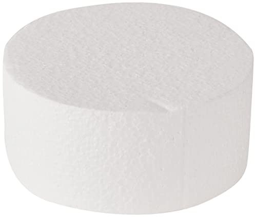 RAYHER 3000400 Styropor-Scheibe, Durchmesser: 15cm, Höhe: 7cm, ideal als Cake Pop Ständer/ Kuchen-Dummy